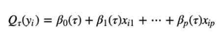 Quantile Regression Analysis Equation