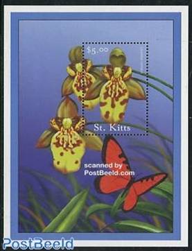 Stamp 2001, Saint Kitts/Nevis Orchid s/s, Leochilus carinatus, 2001 -  Collecting Stamps - Freestampcatalogue.com - The free online stampcatalogue  with over 500.000 stamps listed.